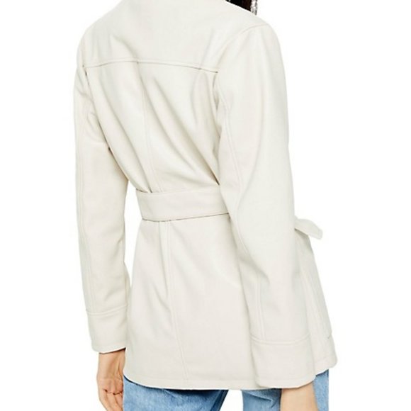 Topshop Faux Leather Blazer - Picture 2 of 6